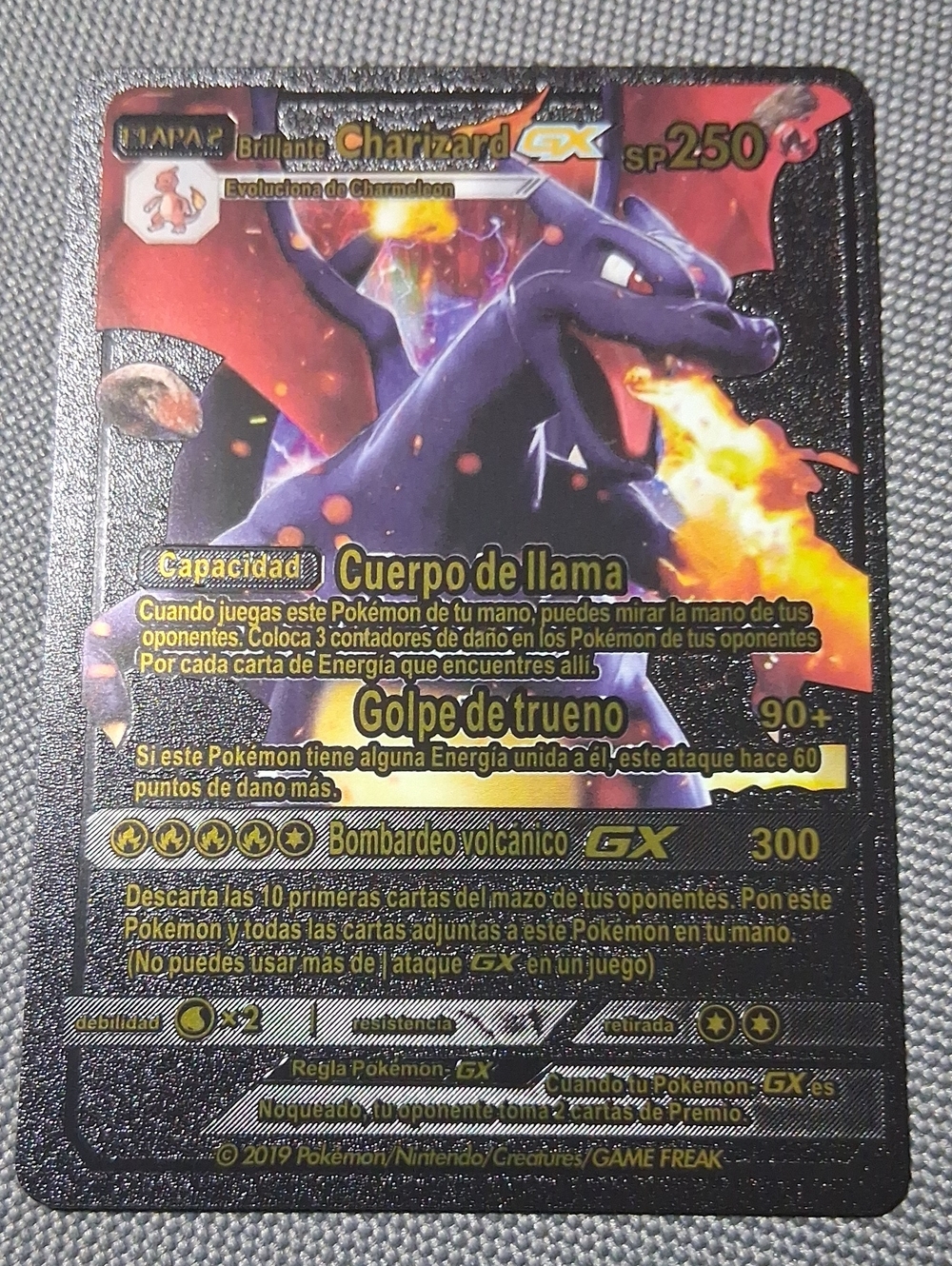 Charizard GX  Pokémon Card - Black & Red Flame Artwork